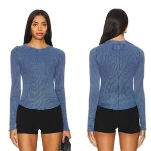 NEW Revolve Free People We The Free Easy Does It Tee in Dark Denim - Size S